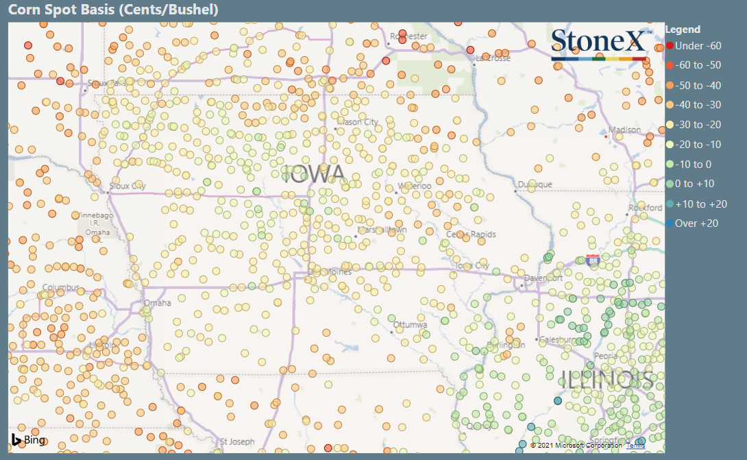 Iowa Corn Basis Maps