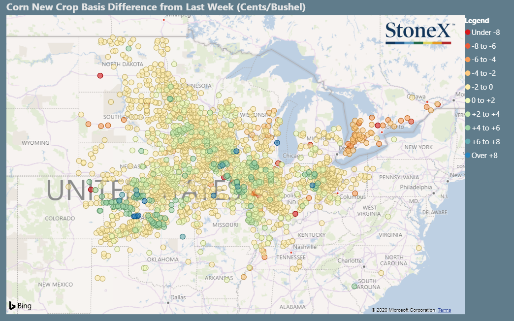 U.S. Corn New Crop Basis Maps