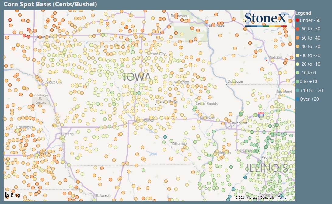 Iowa Corn Basis Maps